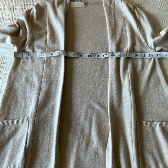 DREAMERS BY DEBUT Tan Long Sleeve Light Weight Long Sleeve Cardigan  Size S/M - Picture 9 of 12